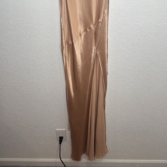 NWT Shona Joy Bias Cowl Maxi Dress Revolve Desert Rose Size 4 - Picture 5 of 14